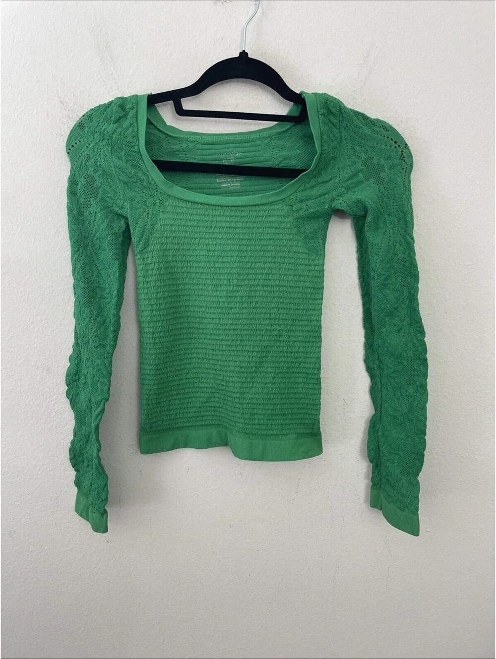 Free People Intimately   so many likes long sleeve top dark green size XS/S New